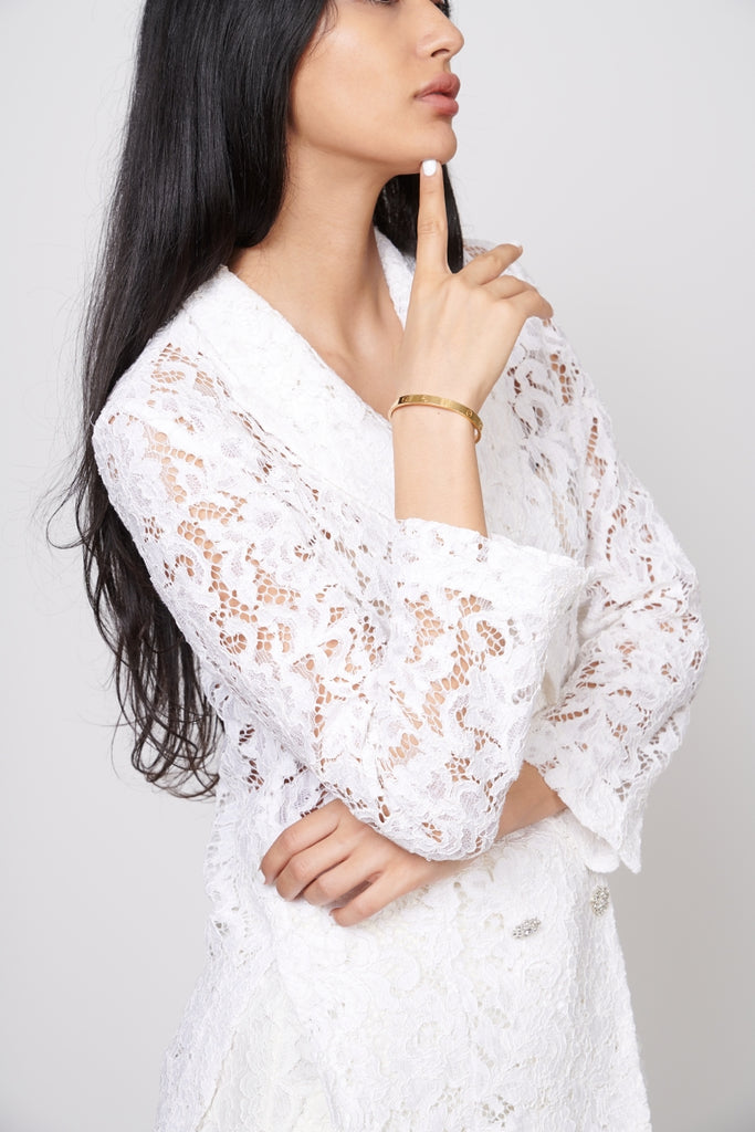 Lace Suit - White - sharisdiba