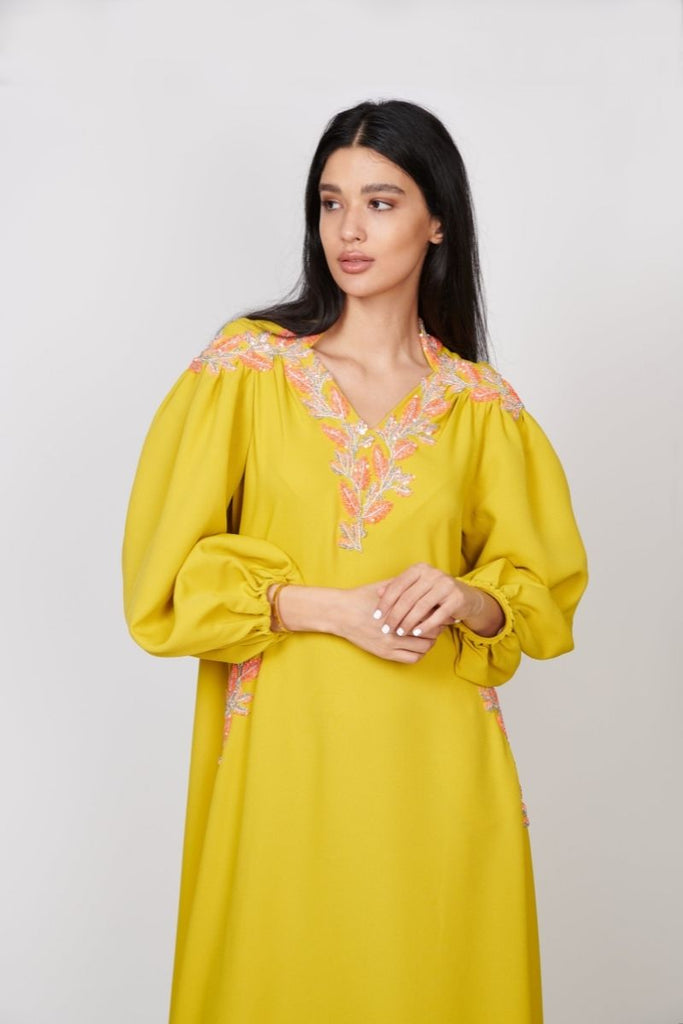 Lime yellow dress - sharisdiba