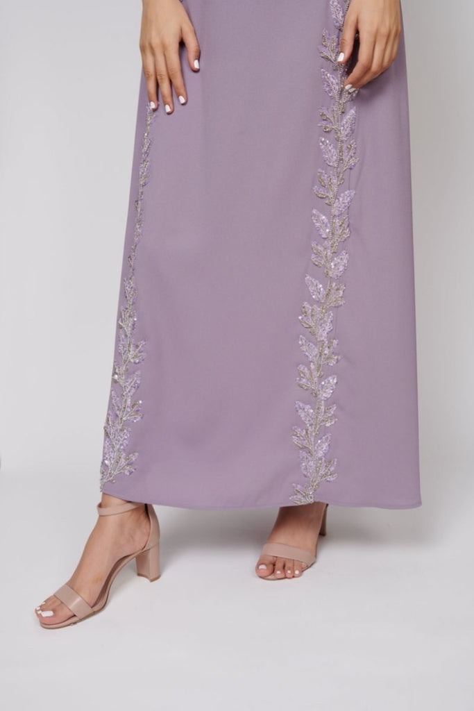 Lavender embroidered dress - sharisdiba