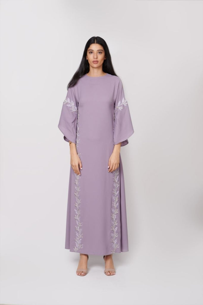 Lavender embroidered dress - sharisdiba