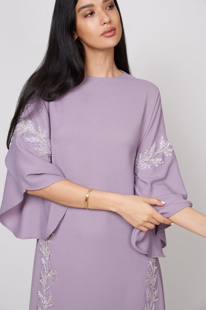 Lavender embroidered dress - sharisdiba