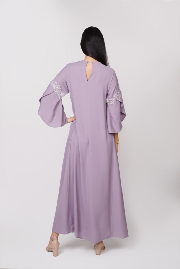 Lavender embroidered dress - sharisdiba