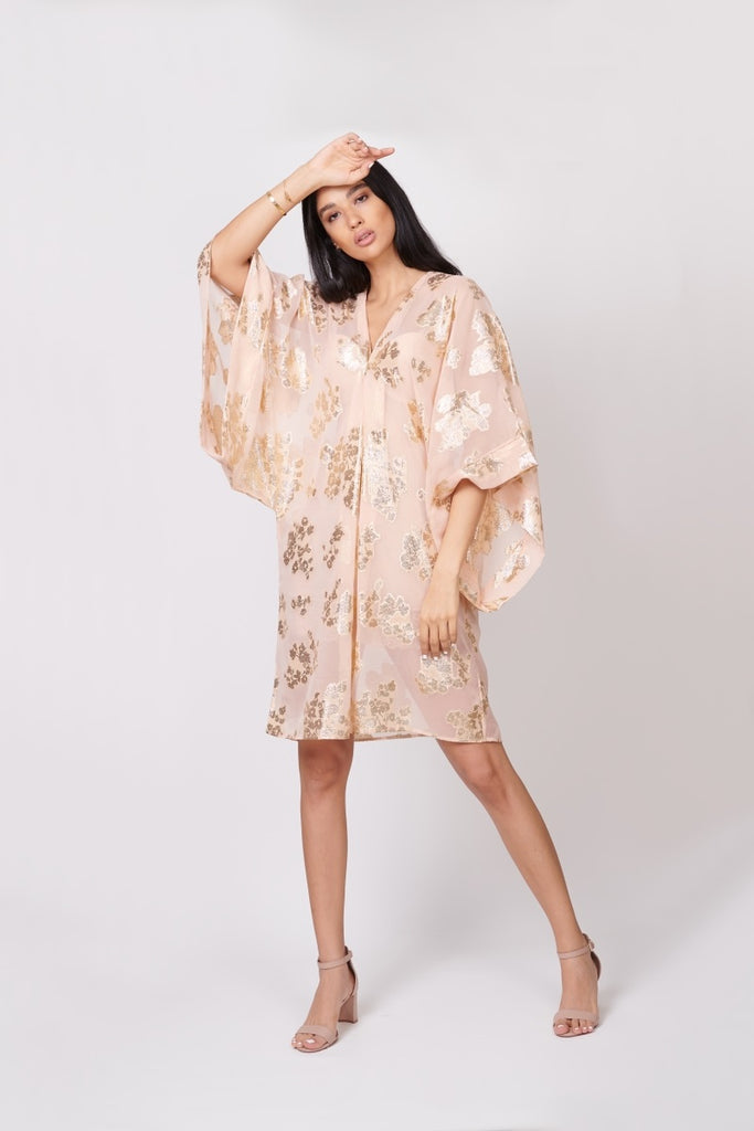 The Dubai Kaftan -  Short Blush - sharisdiba