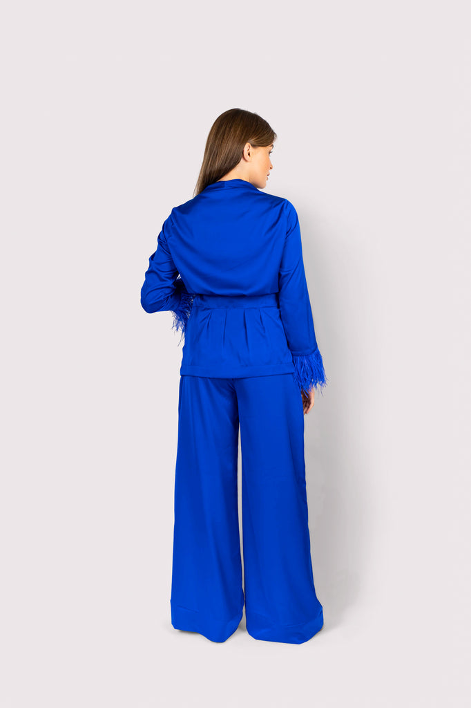 Royal Blue Silk Suit - sharisdiba