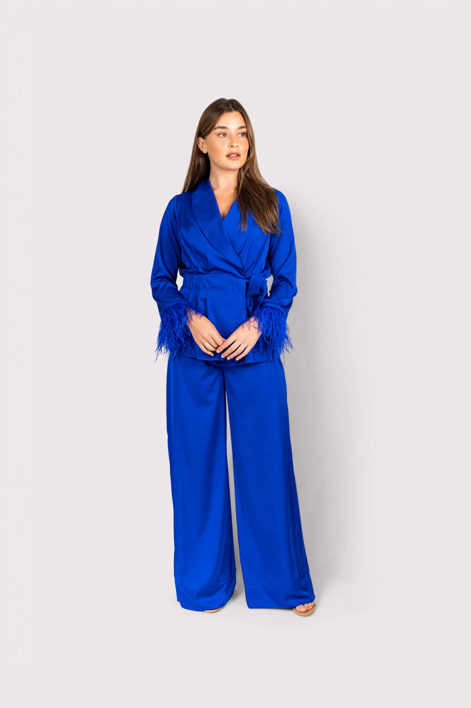 Royal Blue Silk Suit - sharisdiba