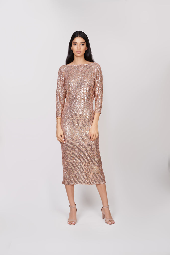 Glitz Drop Back Dress - sharisdiba