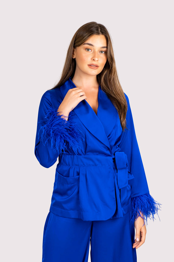 Royal Blue Silk Suit - sharisdiba